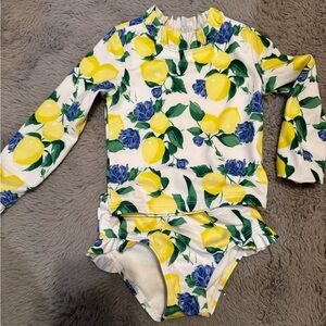 Lemon Print Kids Swim Set